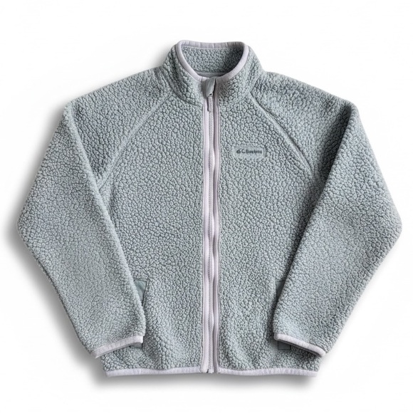 Columbia Other - Columbia Sherpa Fleece Full Zip Jacket Gray Lavender Travel Outdoor Youth M